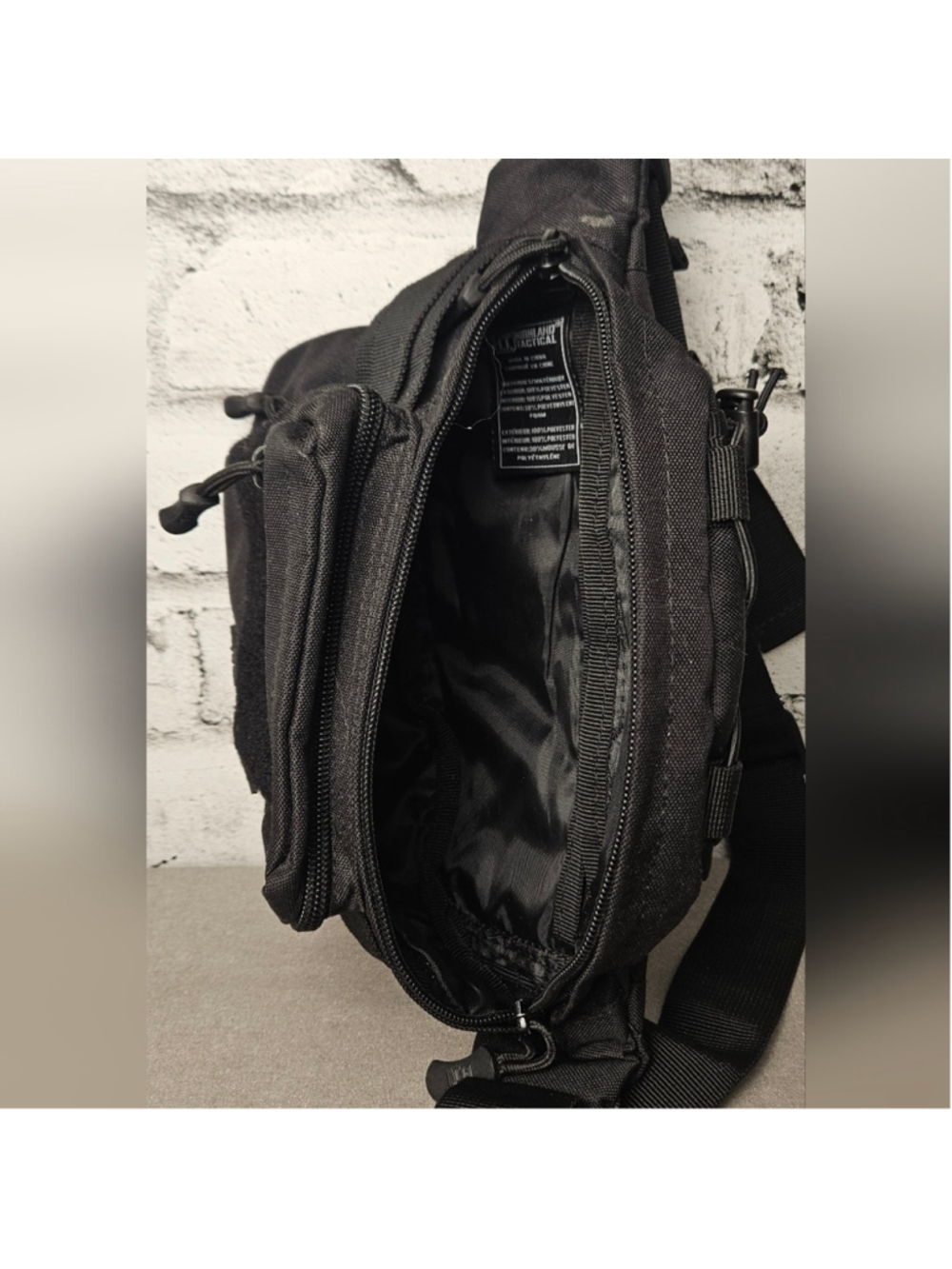 Highland Tactical Black Utility Belt Bag Multi Pocket Waist Pack - Picture 6 of 8